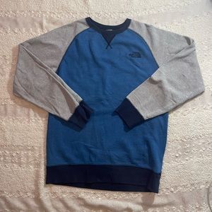 The North Face Men’s Blue Colorblock Crewneck Sweatshirt